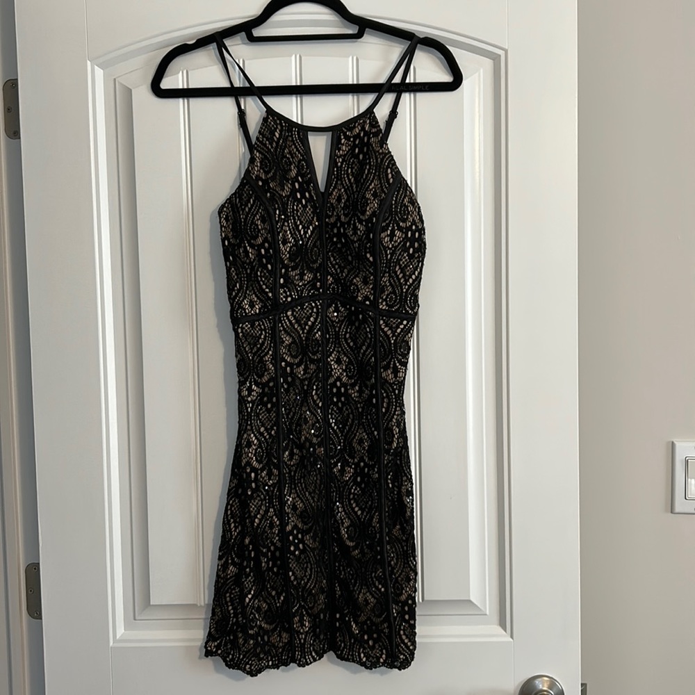 Beautiful black netted dress!